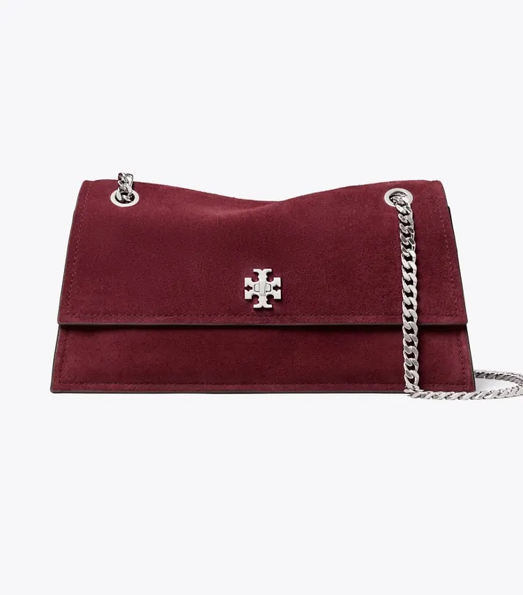 Photograph of Tory Burch Kira Turnlock Suede Shoulder Bag
